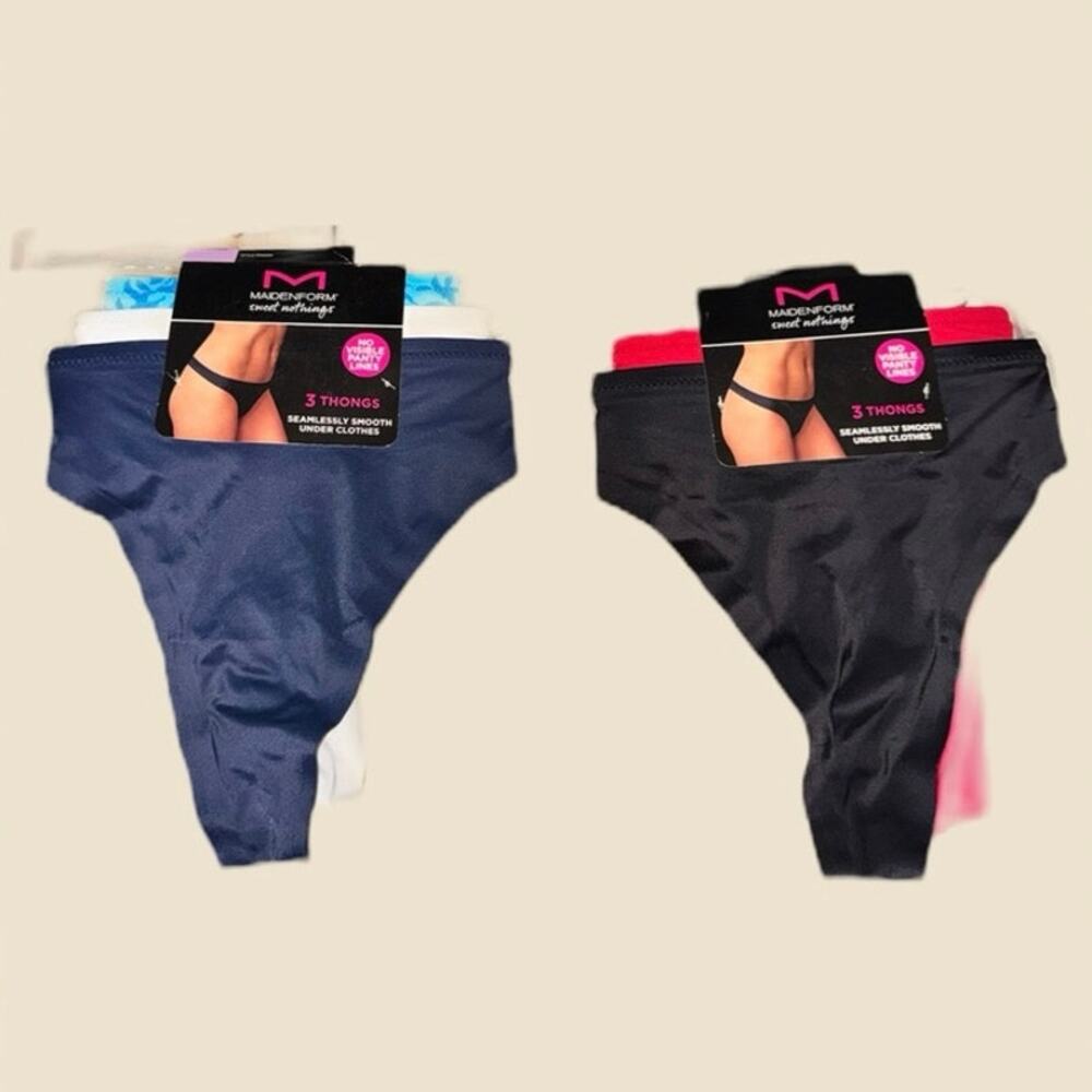 NWT Maidenform Sweet Nothings
Seamless Thong 2 pk of 3 panties
Size XL